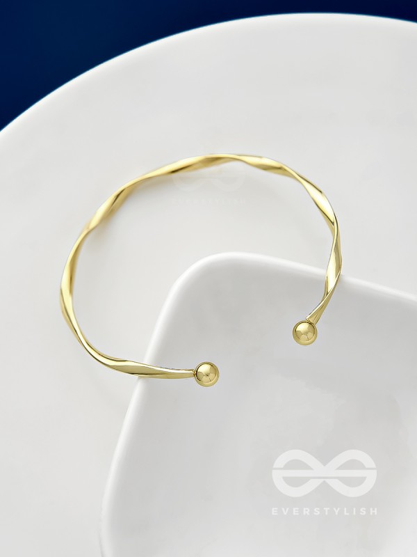 The Golden Crescent- Elegant Golden Bracelet