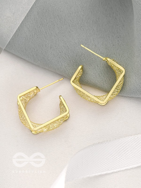 Hooked to Charm- Classic Golden Earrings