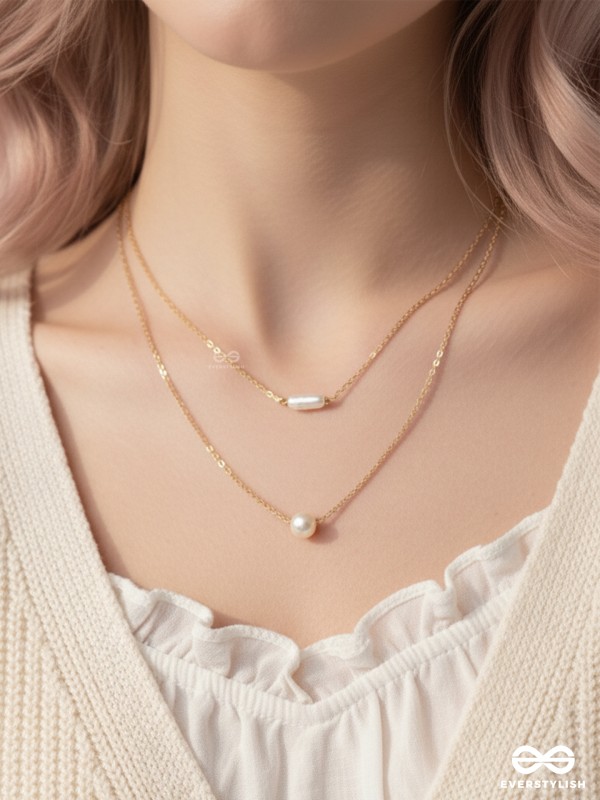 The Classic Romance- Golden Layered Necklace With Anti-Tarnish Coating