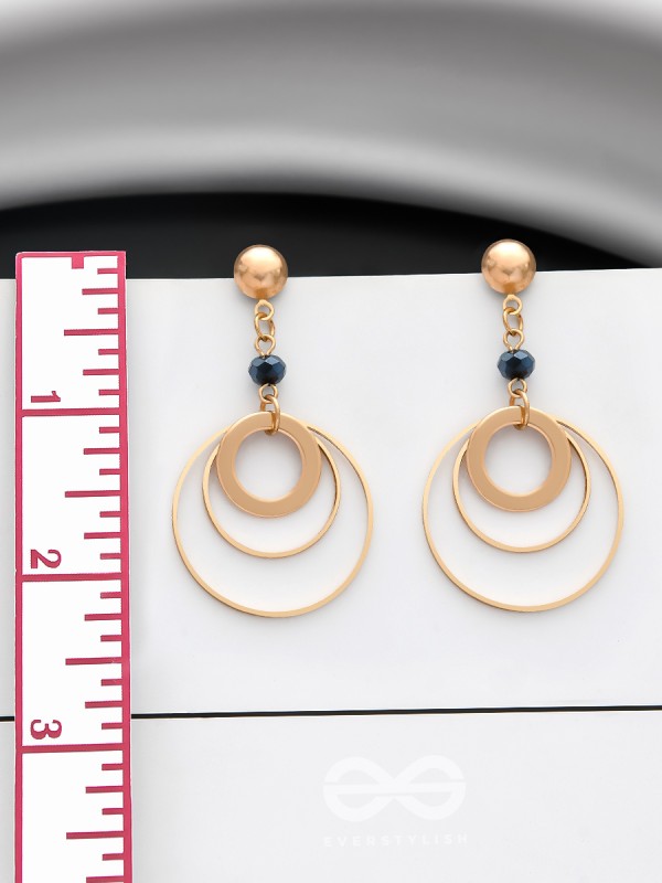 The Mystical Maze- Golden Beads Earrings