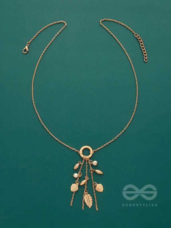 Joys Of Spring- Elegant Golden Necklace With Anti-Tarnish Coating 