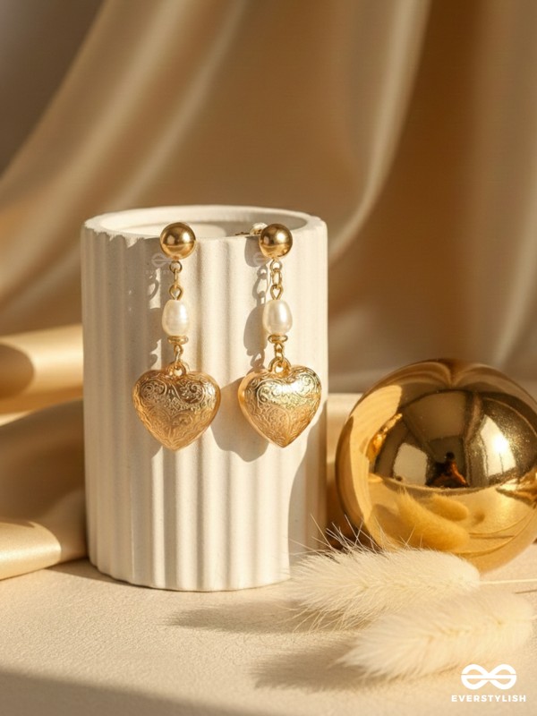 A Heart of Gold- Classy Golden Earrings