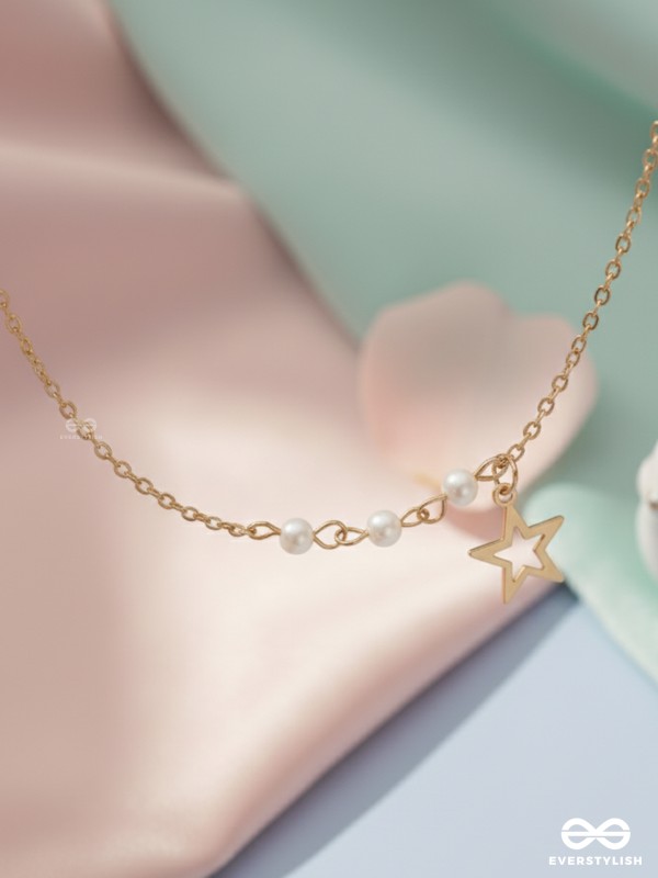 Star-Struck- Golden Beads Anklet