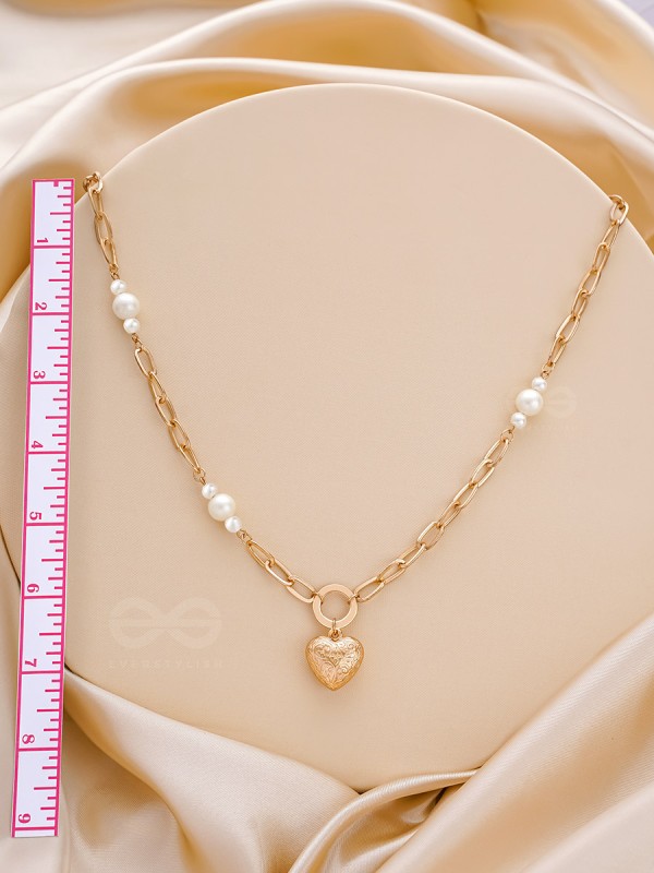 The Heart's Desire- Golden Pearl Necklace
