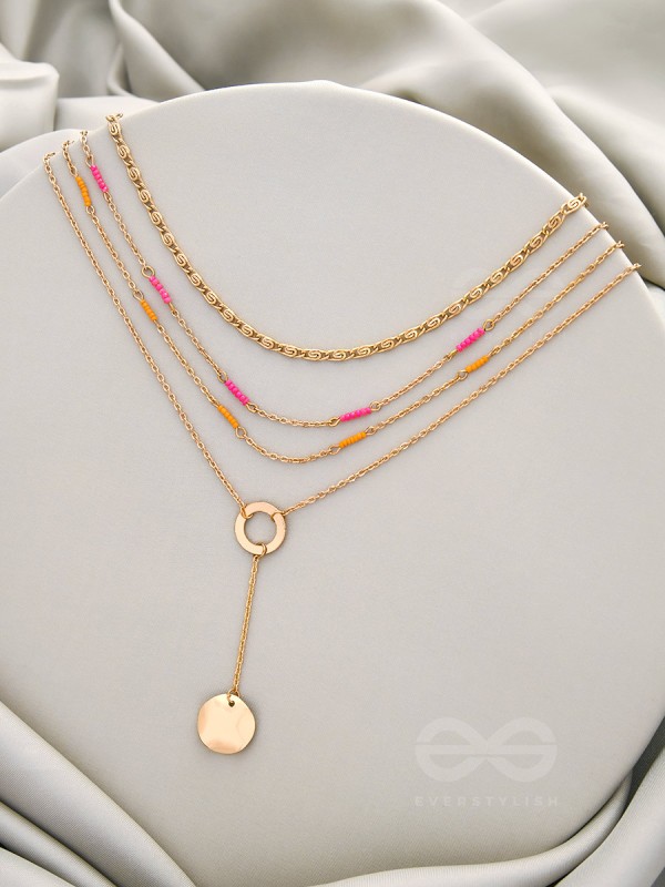 The Paradise Lanes- Golden Beads Layered Necklace