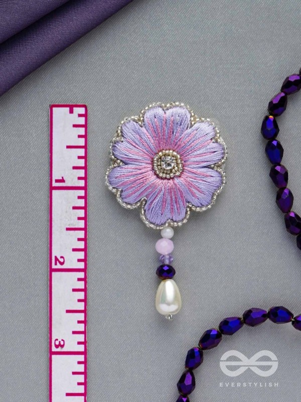 Manika- The Beautiful Flower- Resham and Pearl Drops Embroidered Earrings 