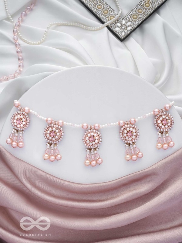Shadwal- The Pretty Meadow- Pearls and Stones Embroidered Necklace 