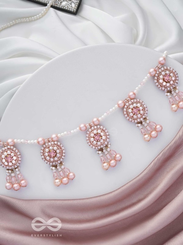 Shadwal- The Pretty Meadow- Pearls and Stones Embroidered Necklace 