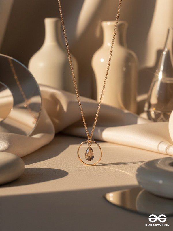 The Third Eye- Golden Bead Necklace With Anti-Tarnish Coating