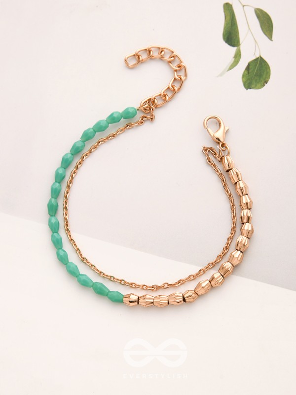 The Green Revolution- Golden Beads Bracelet