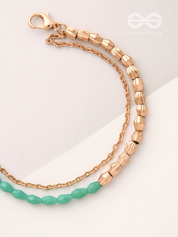 The Green Revolution- Golden Beads Bracelet