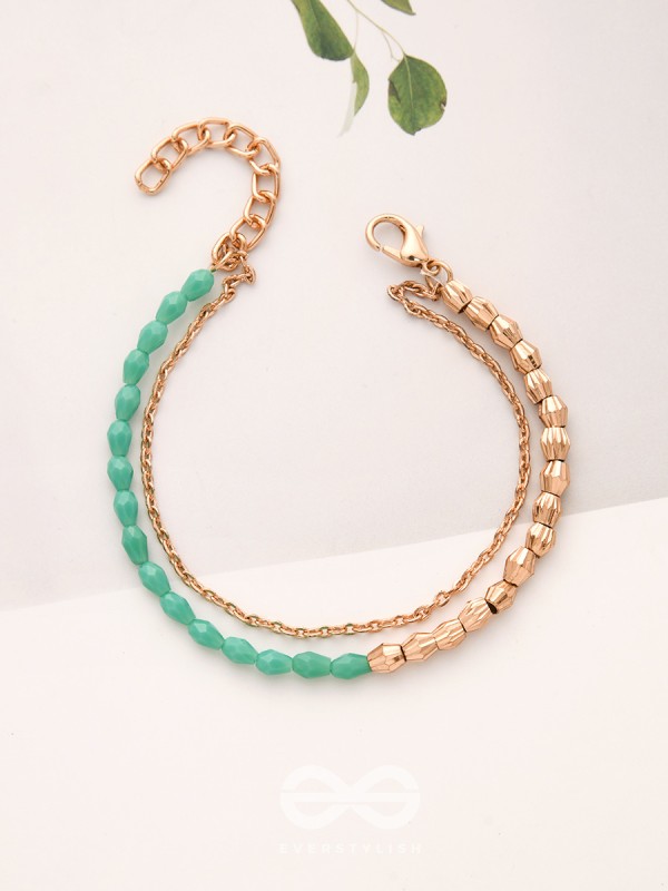 The Green Revolution- Golden Beads Bracelet