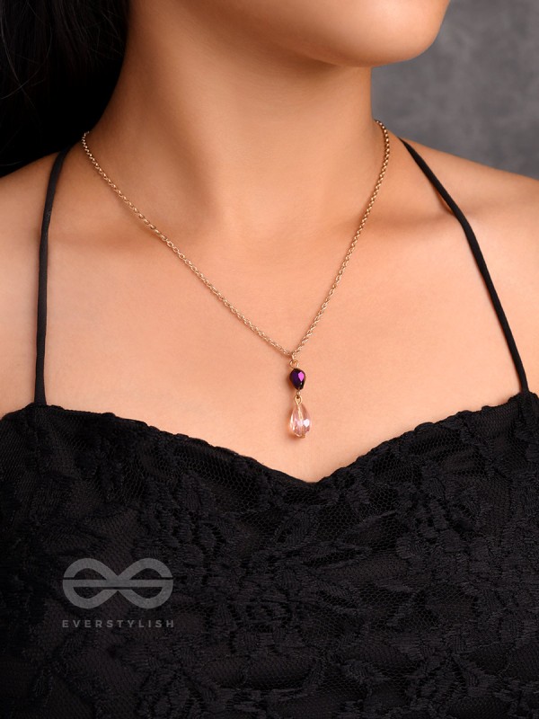 A Study In Scarlet- Golden Glass Bead Necklace With Anti-Tarnish Coating 