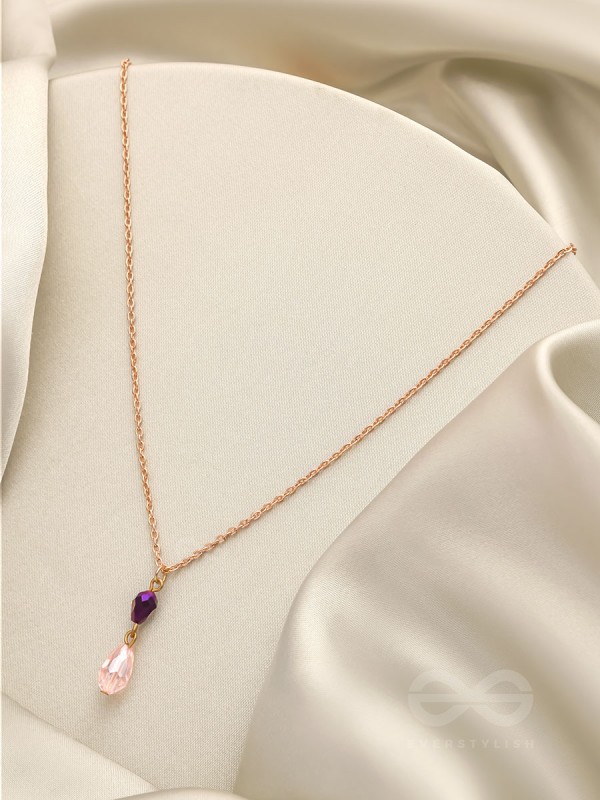 A Study In Scarlet- Golden Glass Bead Necklace With Anti-Tarnish Coating 