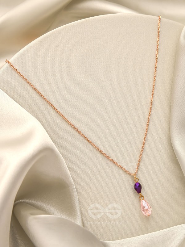 A Study In Scarlet- Golden Glass Bead Necklace With Anti-Tarnish Coating 