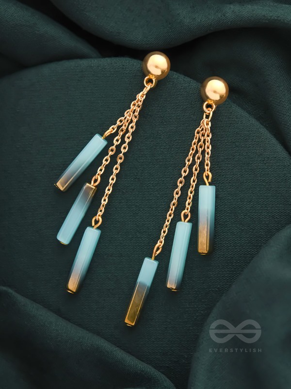 The Golden Dusk- Golden Resin Earrings