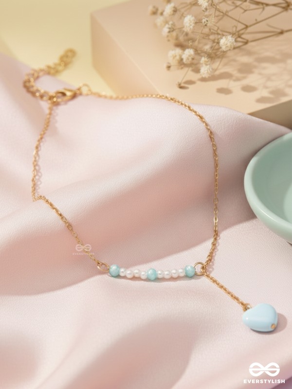 The Heart's Desire- Golden Beads Anklet