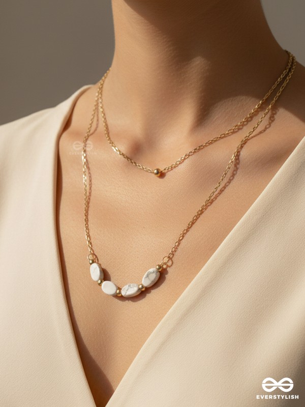 The Stepping Stones- Golden Layered Necklace With Anti-Tarnish Coating 