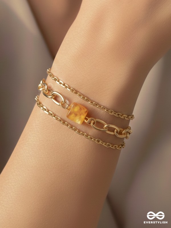 The Daisy Chain- Golden Statement Bracelet