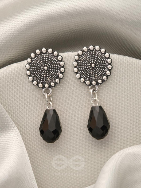 The Moonlit Rain- Tiny Trinket Earrings (Raven Black)