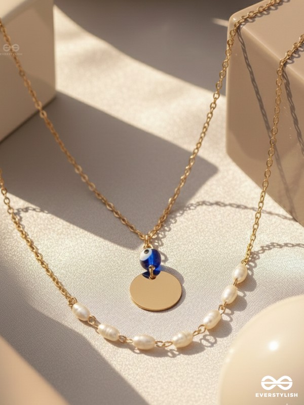 Sun N Sea- Golden Layered Necklace With Anti-Tarnish Coating 