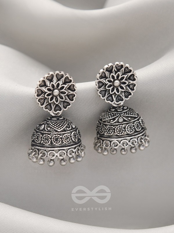 The Blooming Bud- Brass Jhumka Earrings
