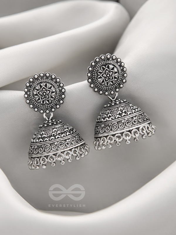 The Sun Flame- Brass Jhumka Earrings