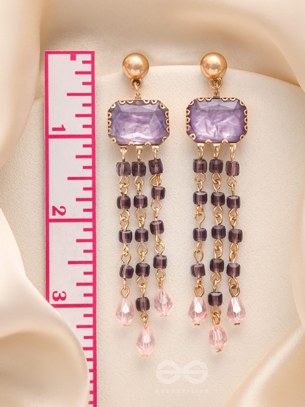 The Melting Mirror- Golden Embellished Earrings