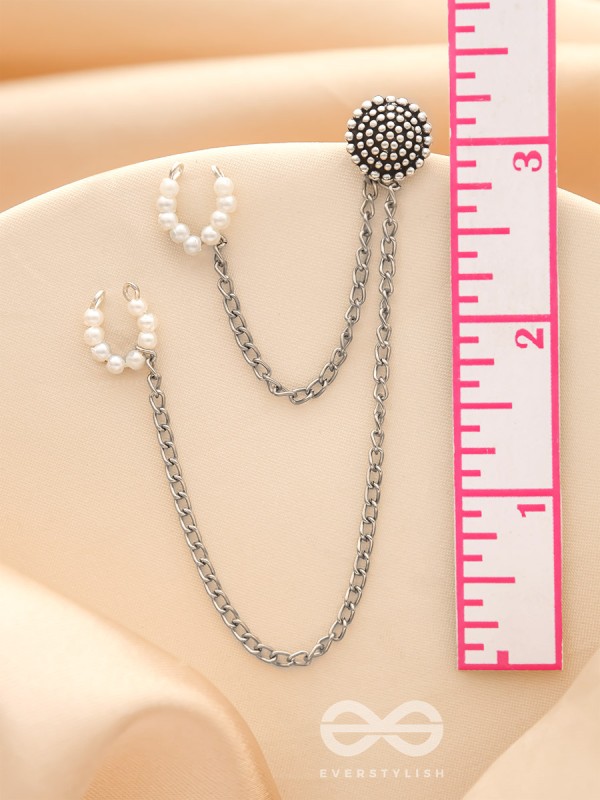 The Falling Stars- Oxidised Beads Earcuff (One Ear)