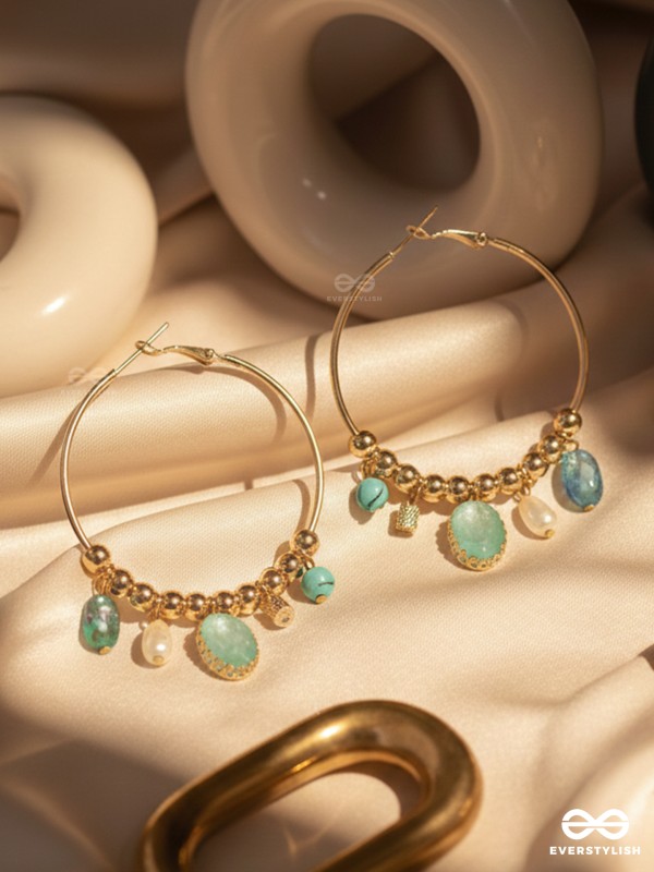 The Jazzy Cosmos- Golden Embellished  Earrings