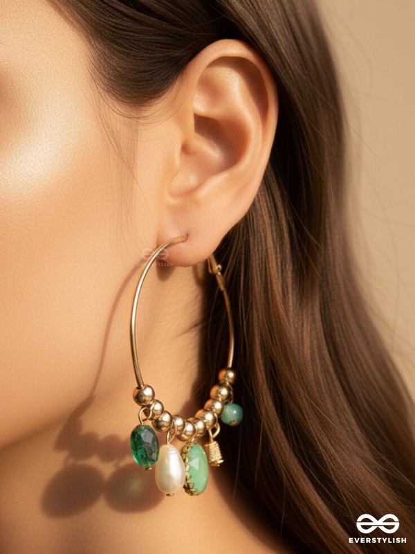 The Jazzy Cosmos- Golden Embellished  Earrings