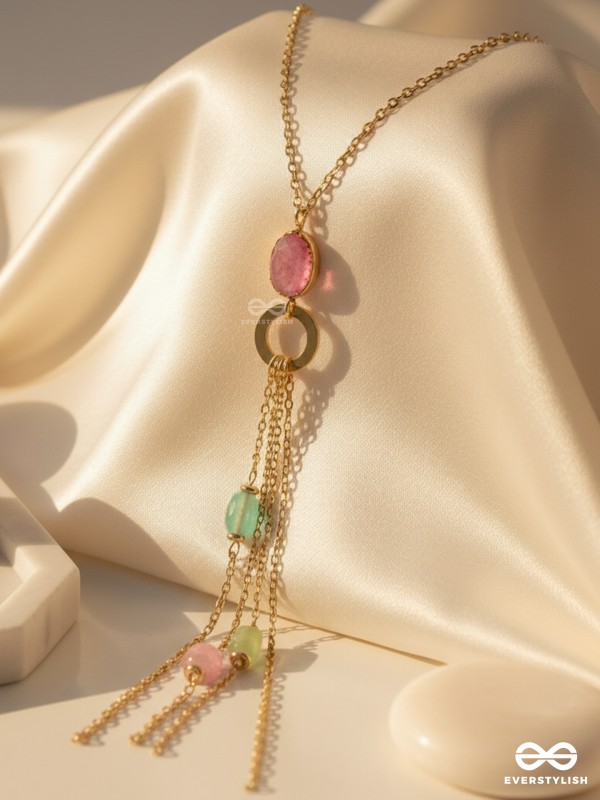 The Golden Hail- Golden Embellished Necklace With Anti-Tarnish Coating 
