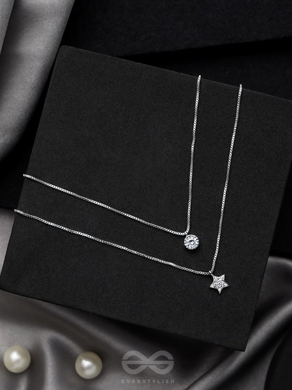 Petal n Bloom- Silver Layered Necklace