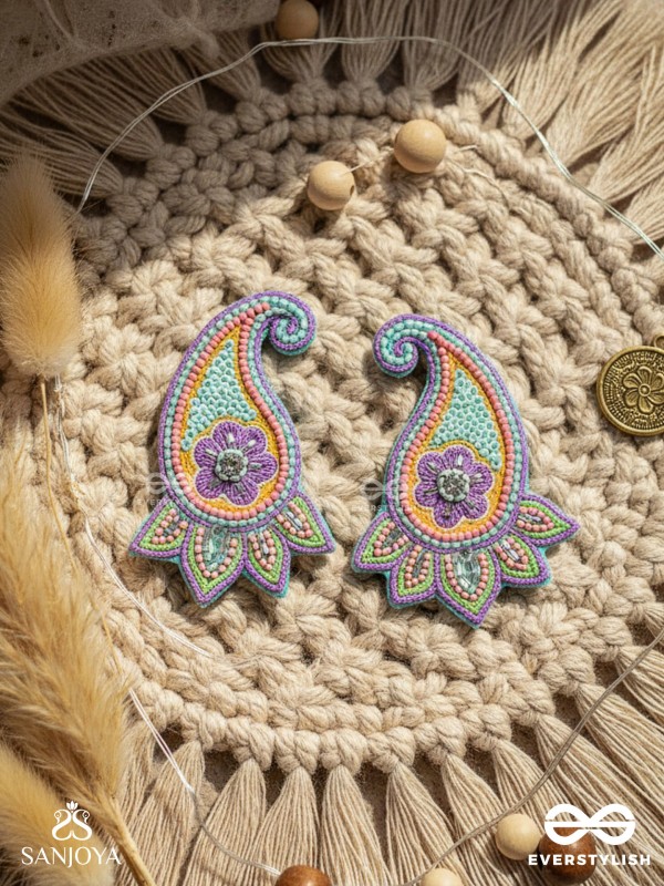 Vihaarin- The Charming- Resham and Sequins Embroidered Earrings