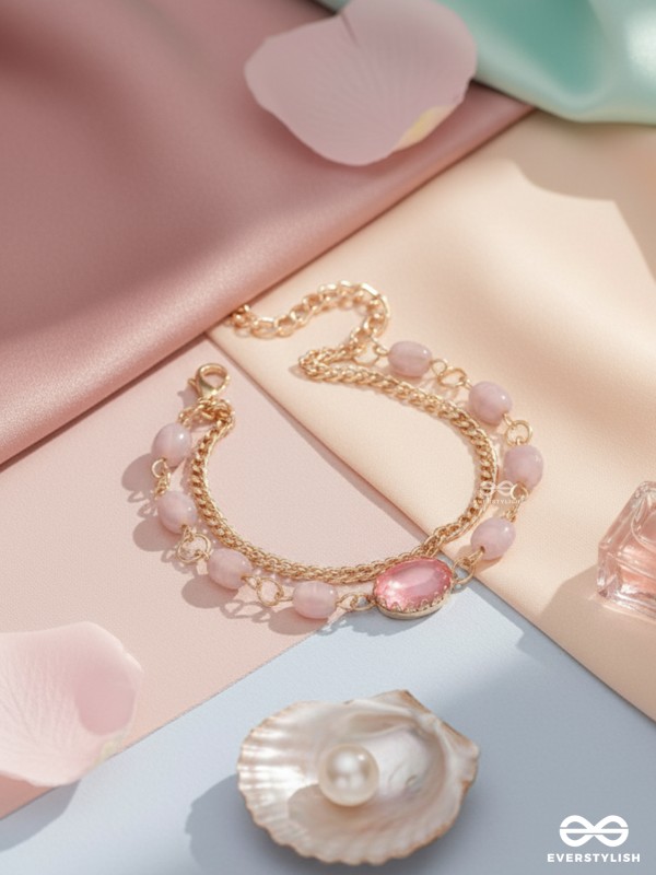 The Violet Sun- Golden Layered Bracelet