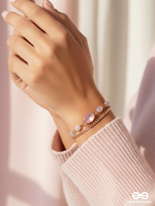 The Violet Sun- Golden Layered Bracelet