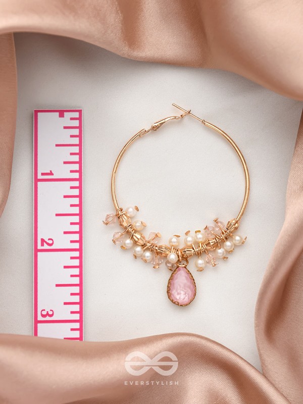 The Star Ruby- Golden Embellished Earrings