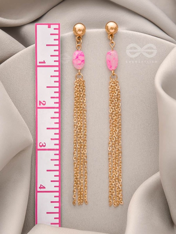 The Lava Stone- Golden Embellished Earrings