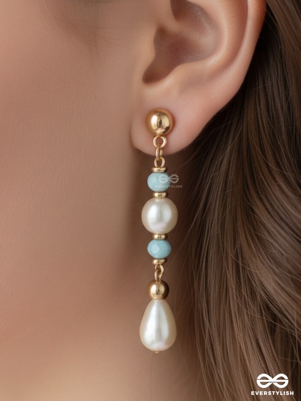 The Ray of Hope- Golden Pearl Earrings