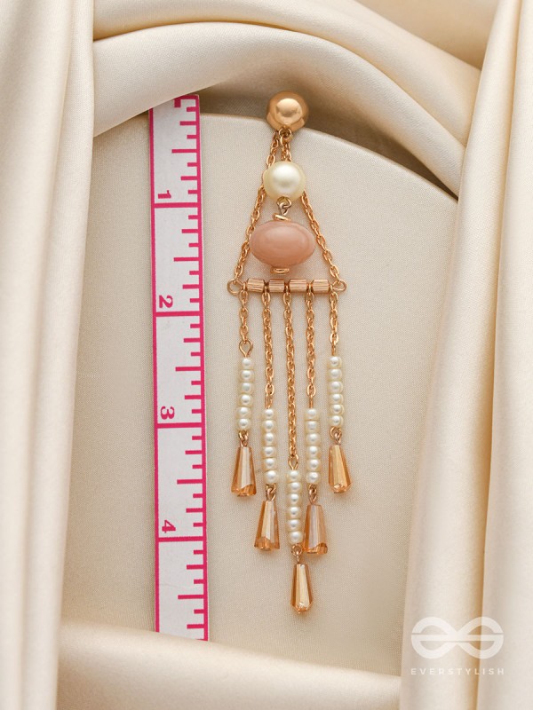 The Bermuda Triangle- Golden Embellished Earrings