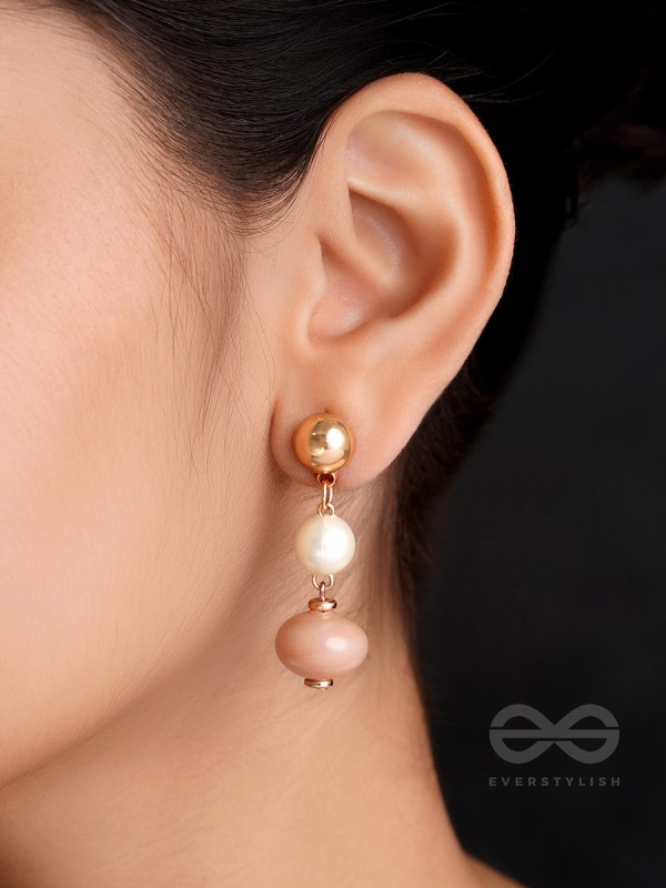 The Bermuda Triangle- Golden Embellished Earrings