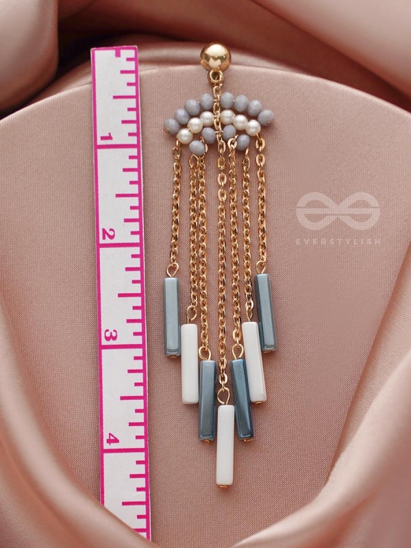 Rain or Shine- Golden Embellished Earrings 