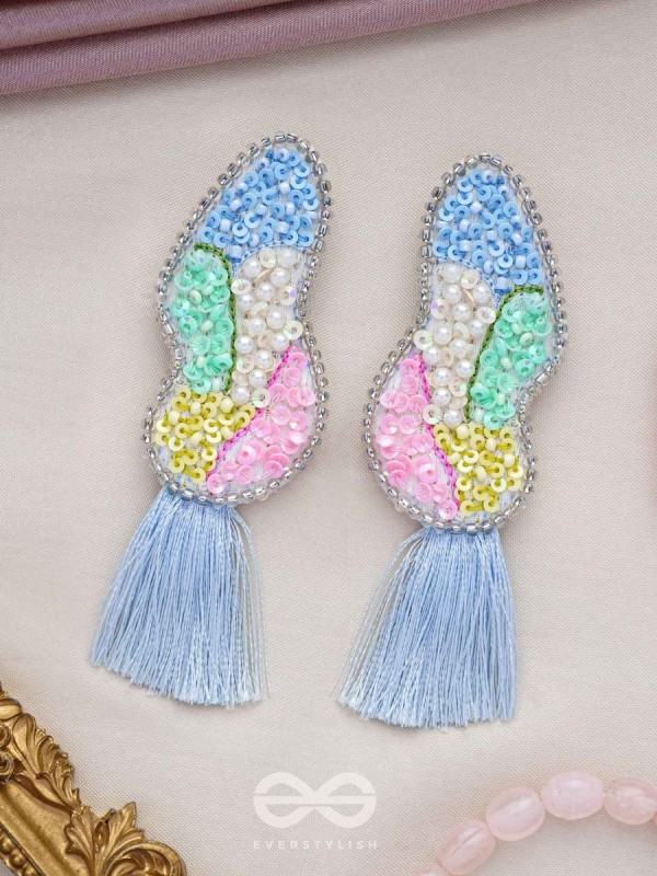 Hrilekha- The Dazzling Imprints- Resham, Beads and Sequins Embroidered Earrings