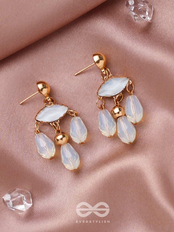 The Blue-Eyed- Golden Embellished Earrings