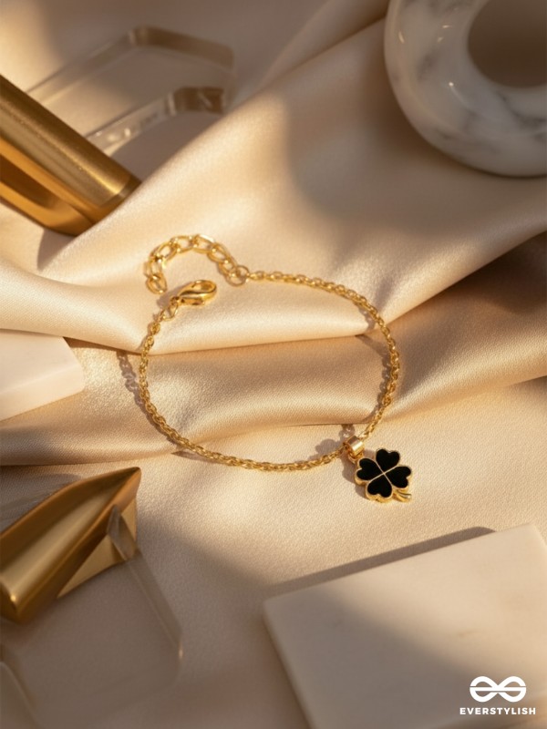 The Ebony Bud- Golden Embellished Bracelet