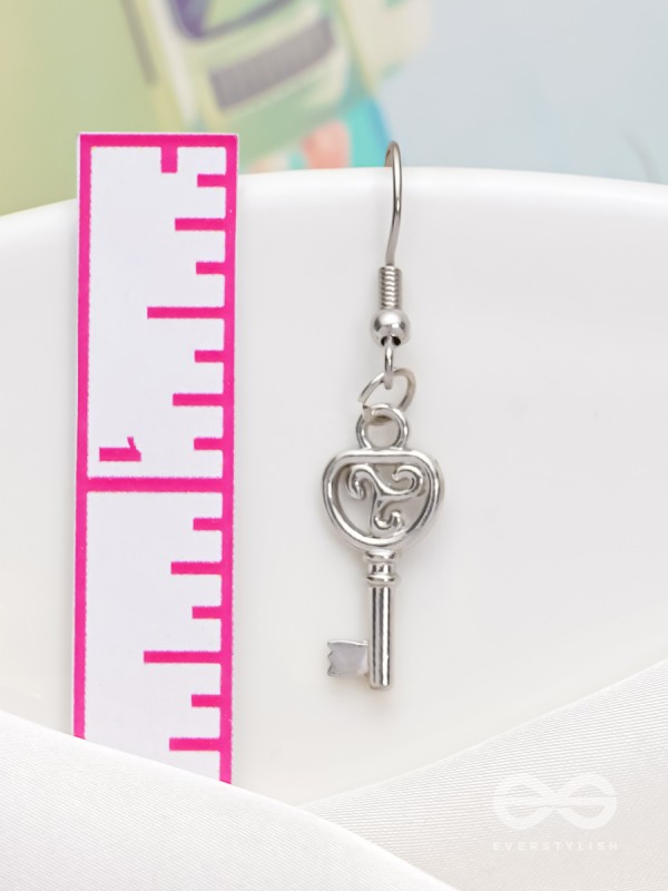 Locke & Key- Silver Earrings