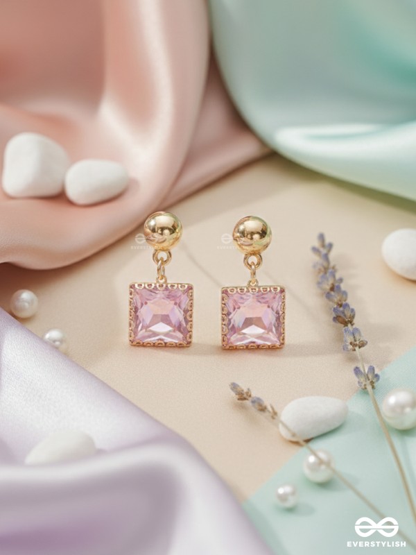 The Foggy Mirror- Golden Embellished Earrings