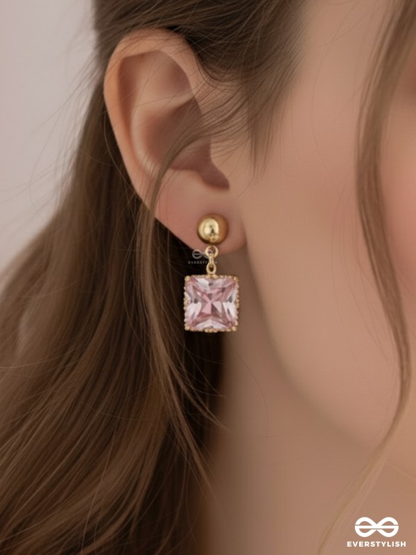 The Foggy Mirror- Golden Embellished Earrings