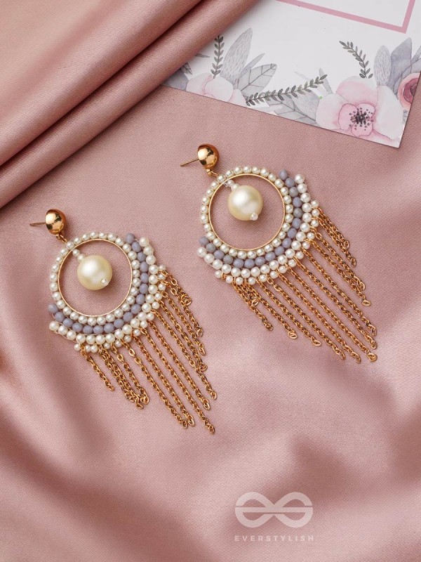 The Gold Dust- Golden Embellished Earrings