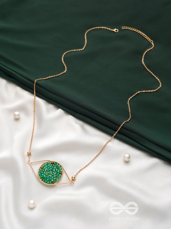 The Starry Eyed- Golden Embellished Necklace With Anti-Tarnish Coating 